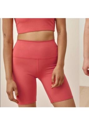Reformation EcoMove Coral Biker Shorts Medium